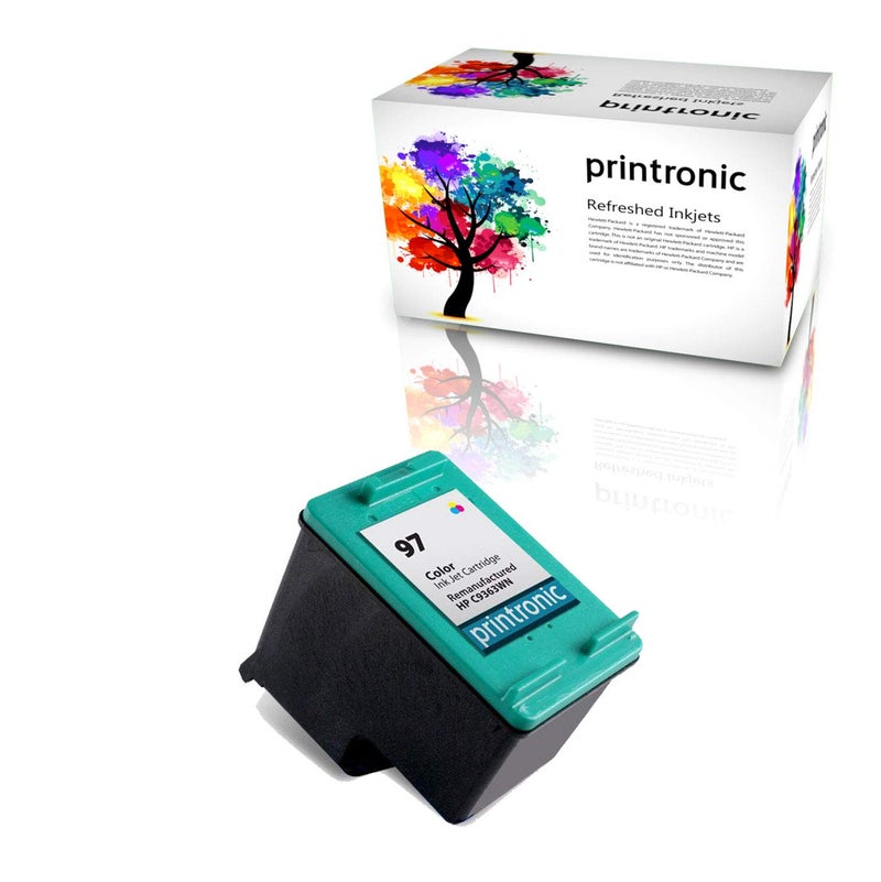 Printronic Remanufactured Ink Cartridge Replacement for HP 97 for Deskjet 460 D4155 5740 6520 6940 9800 Officjet 100 6210 7410 Photosmart 2610 D5060 PSC 1600 2355 (1 Color)